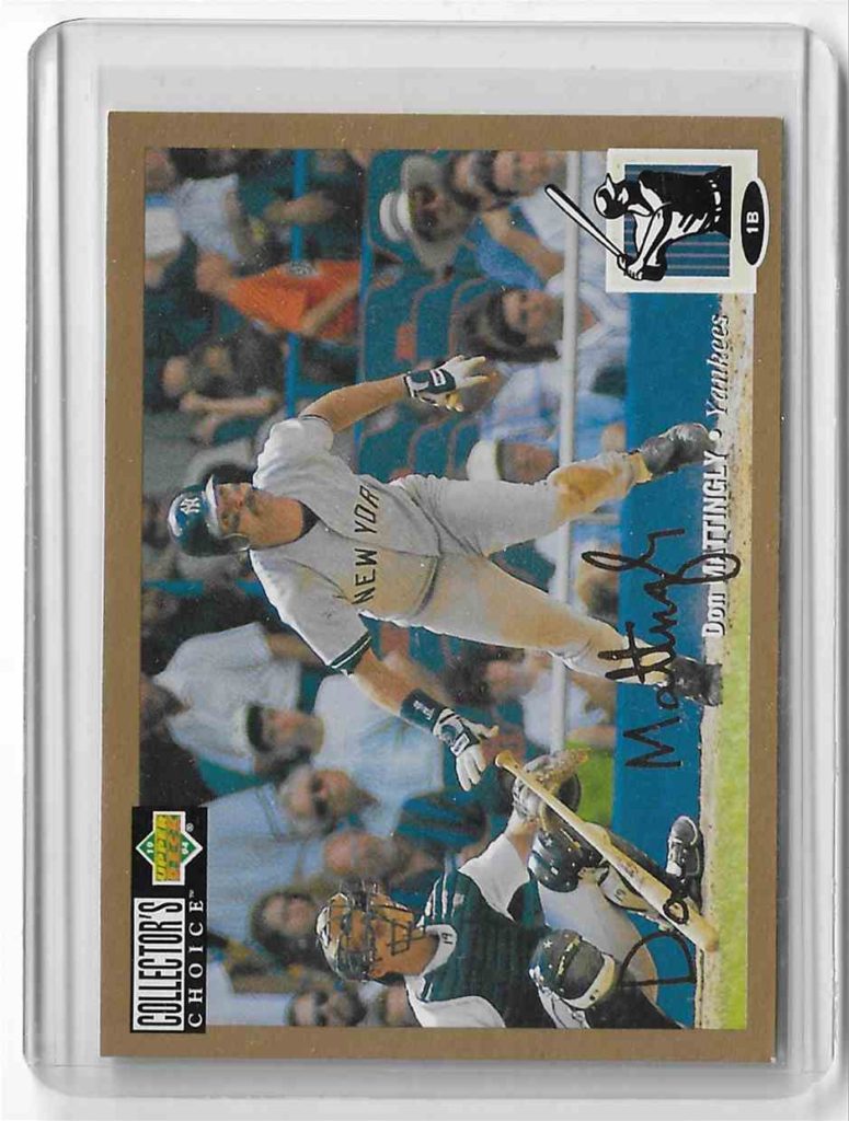 1994 Upper Deck Collector's Choice 192 Don Mattingly Gold Signature